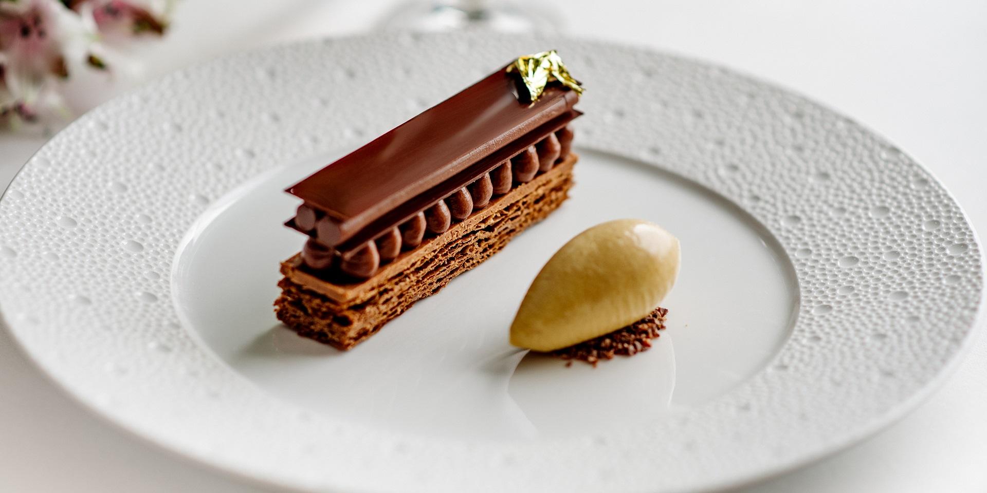 The-Balmoral---number-one---Amedei-Chocolate-Mille-Feuille,-Bergamot,-Caramel-Ice-Cream